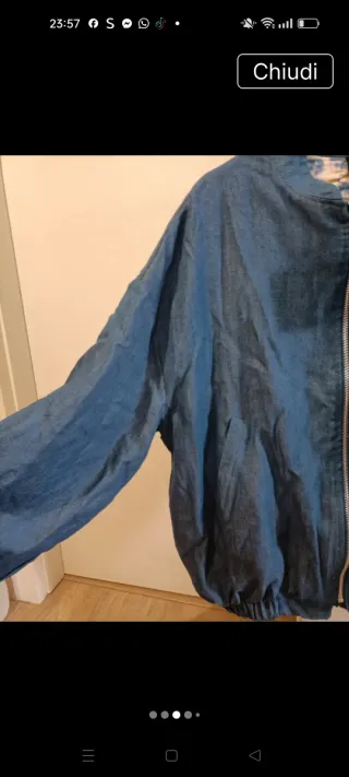 Giubbino donna Chambray cotone tg. unica