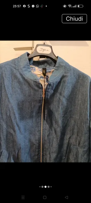 Giubbino donna Chambray cotone tg. unica