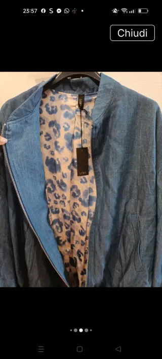 Giubbino donna Chambray cotone tg. unica