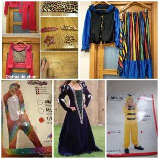 Disfraz Medieval Renacentista Azul/Verde Talla:42