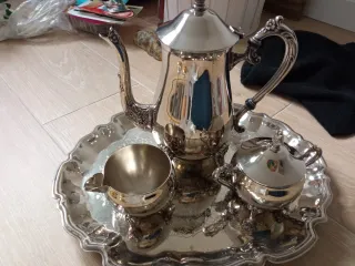 Juego de café alpaca plateado