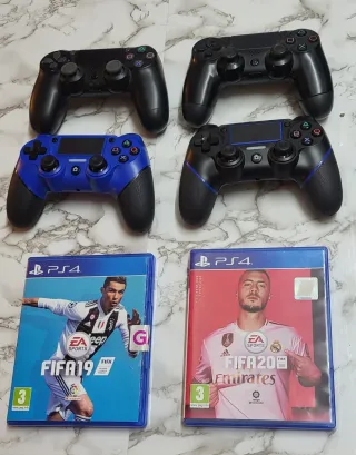 4 Mandos y 4 Juegos PS4 (PlayStation 4)