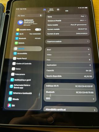 Apple iPad 9a Generazione Argento