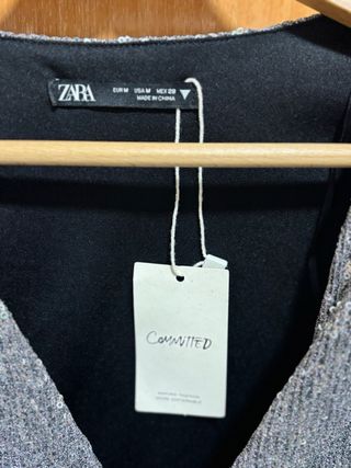 Top lentejuelas plateadas