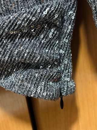 Top lentejuelas plateadas