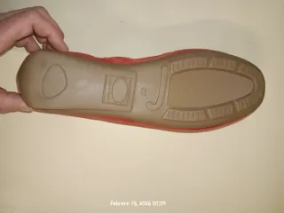 Mocasines Mujer Latina Piel Roja Talla 37