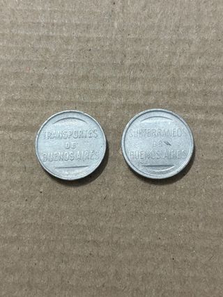 2 Fichas Viaje en Subte Buenos Aires