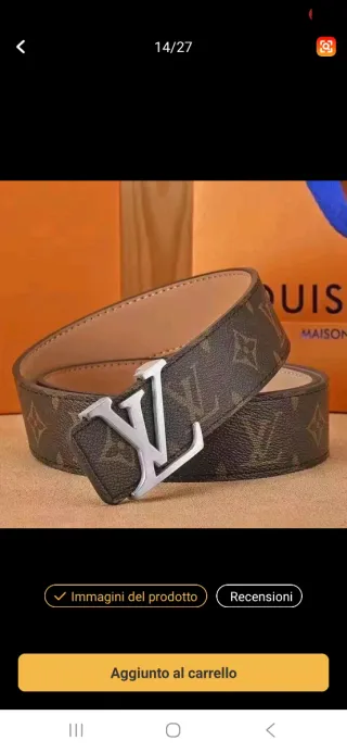 Cintura Louis Vuitton Grigia