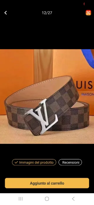 Cintura Louis Vuitton Grigia