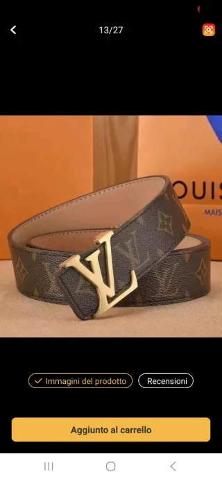 Cintura Louis Vuitton Grigia