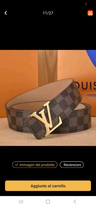 Cintura Louis Vuitton Grigia