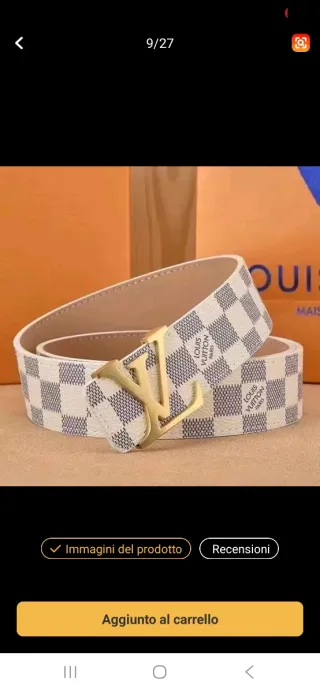 Cintura Louis Vuitton Grigia