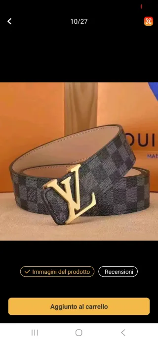 Cintura Louis Vuitton Grigia