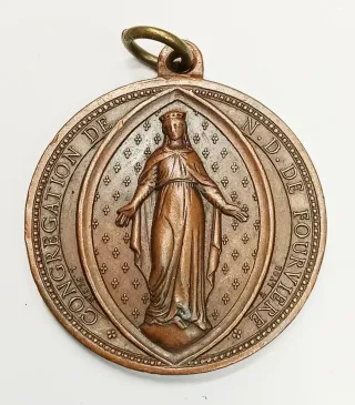 Medalla Antigua Religiosa N.D. DE FOURVIERE