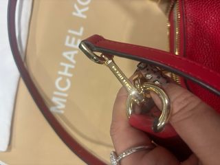 Bolso Michael Kors Rojo Cadena Dorada