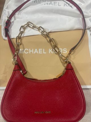 Bolso Michael Kors Rojo Cadena Dorada