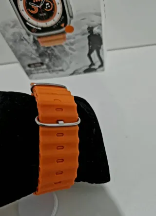 Smartwatch Bluetooth Laranja e Prata