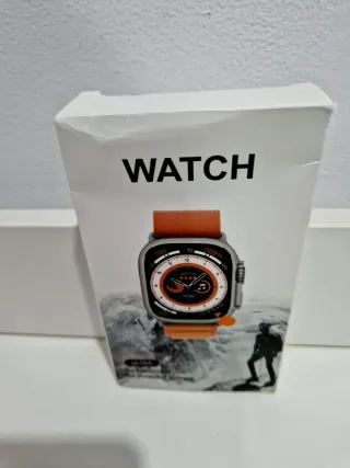 Smartwatch Bluetooth Laranja e Prata