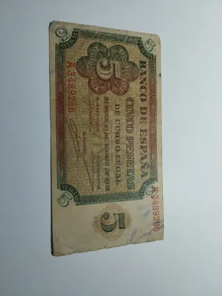 5 Pesetas Banco de España 1938