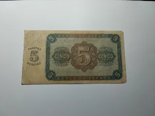 5 Pesetas Banco de España 1938