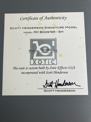 Xotic RC Booster Scott Henderson Limited Ed. Pedal