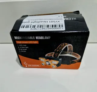 Lanterna de cabeça recarregável LED