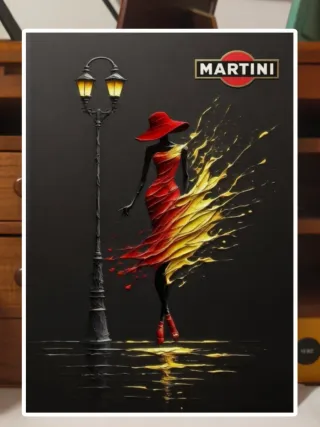 Poster A3 Martini Donna Lampada