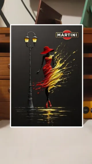 Poster A3 Martini Donna Lampada