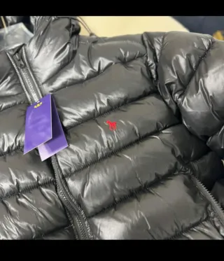 Abrigo Ralph Lauren Negro con Capucha