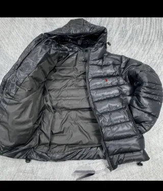 Abrigo Ralph Lauren Negro con Capucha