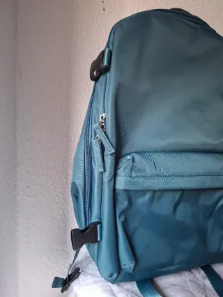 Mochila Viaje Premium Verde Petróleo 50x50 con USB