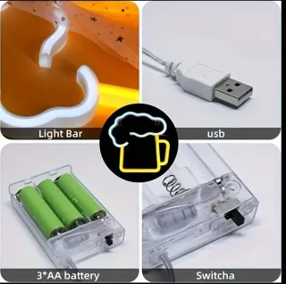 Lampada Neon LED "Boccale Birra"