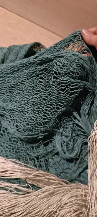 Hamaca de tela y cuerda