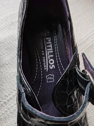 Zapatos Pitillos Negros Tacón Cocodrilo