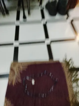 Colgante señora piedras azules