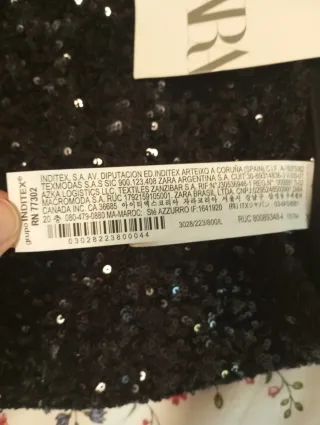 Pantalones Zara lentejuelas negros nuevos