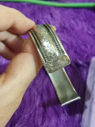 Pulsera Bangle de plata vintage