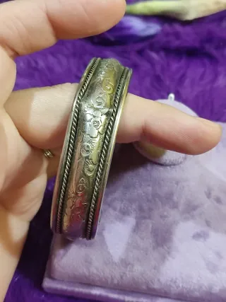 Pulsera Bangle de plata vintage