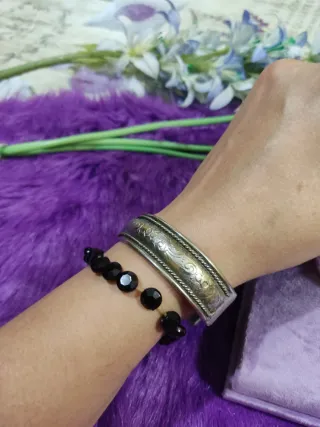 Pulsera Bangle de plata vintage