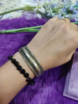 Pulsera Bangle de plata vintage