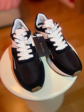Zapatillas Massimo Dutti Mujer Negras y Blancas