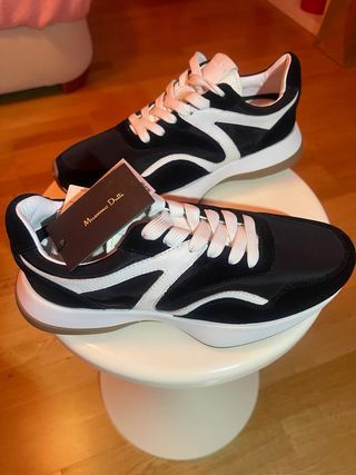 Zapatillas Massimo Dutti Mujer Negras y Blancas