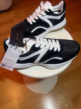 Zapatillas Massimo Dutti Mujer Negras y Blancas