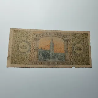 25 Pesetas 1938 Burgos Banco de España