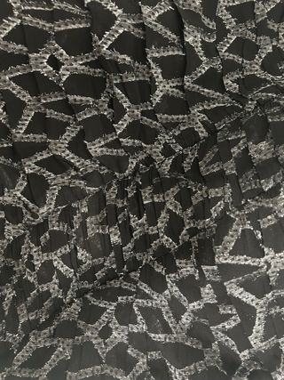 Falda Mango plateada y negra