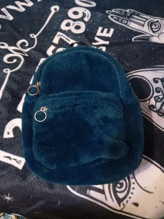 Mochila suave color verde azulado