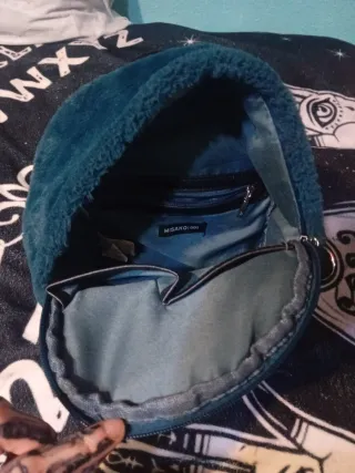 Mochila suave color verde azulado