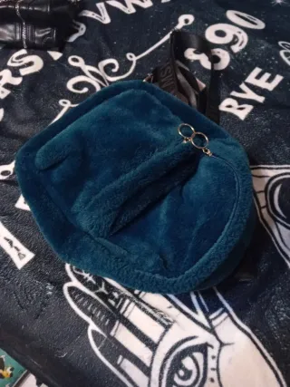 Mochila suave color verde azulado