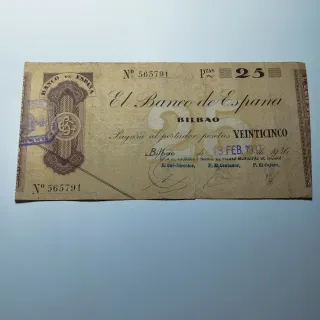 Billete 25 Pesetas Banco de España 1937