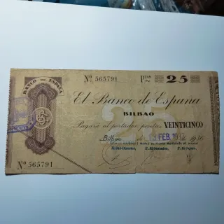 Billete 25 Pesetas Banco de España 1937